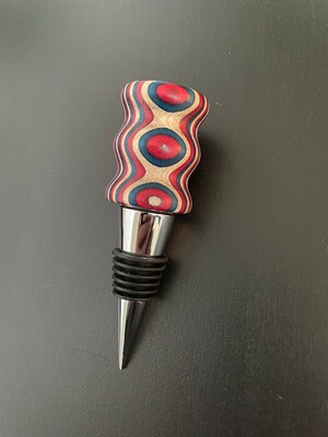 Colored Wood Bottle Stopper - image5
